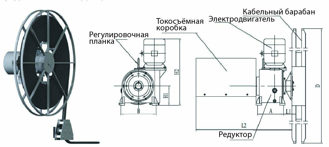 Кабельный барабан с моторным приводом MCR-60 Кабельный барабан с моторным приводом MCR-60