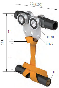 Пластиковая средняя тележка C40RMT<br />